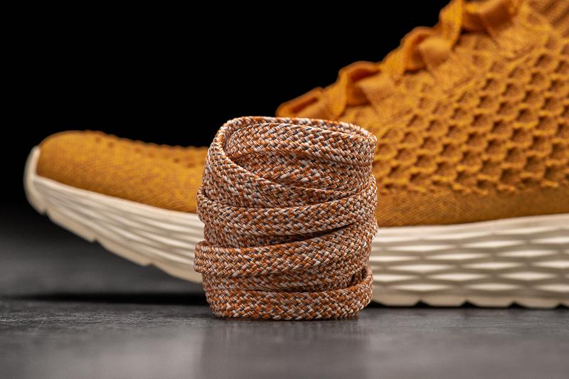 Yellow Nobull Golden Knit Runner Men's Running Shoes | CA V1041R